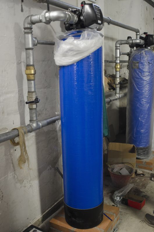 Water Softener System in a Basement